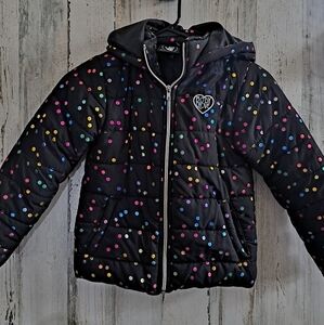 Body Glove Black and polkadot coat. Size 10